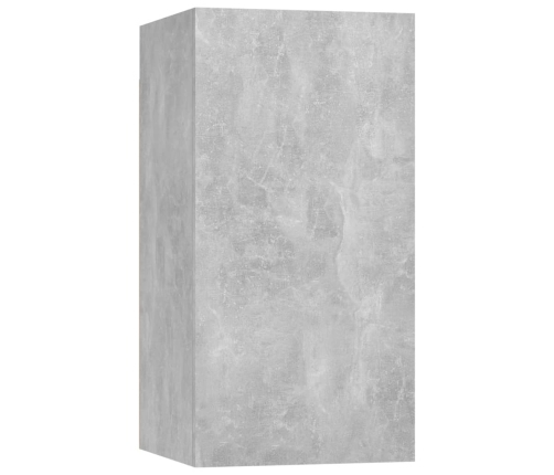 vidaXL Muebles para TV 2 uds contrachapada gris hormigón 30,5x30x60 cm