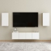 Mueble para TV madera contrachapada blanco y roble 30,5x30x60cm