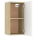 Mueble para TV madera contrachapada blanco y roble 30,5x30x60cm