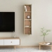 Mueble de TV 2 uds contrachapada blanco y roble 30,5x30x60 cm