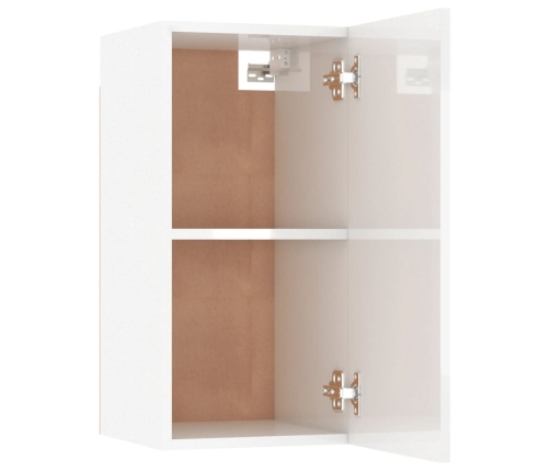 Mueble de TV madera contrachapada blanco brillante 30,5x30x60cm