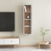 Mueble de TV 2 uds contrachapada blanco brillante 30,5x30x60 cm