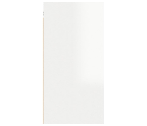 Mueble de TV 2 uds contrachapada blanco brillante 30,5x30x60 cm