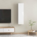 Mueble de TV 2 uds contrachapada blanco brillante 30,5x30x60 cm