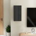 Mueble de TV madera contrachapada negro brillante 30,5x30x60cm