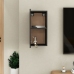 Mueble de TV madera contrachapada negro brillante 30,5x30x60cm