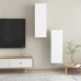 Muebles para TV 2 uds madera contrachapada blanco 30,5x30x90 cm