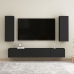 Mueble para TV madera contrachapada negro 30,5x30x90 cm