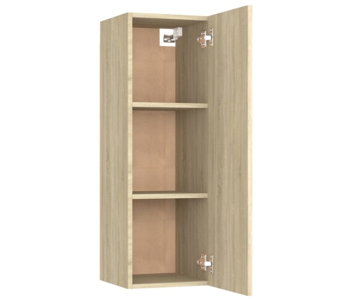 Mueble de TV madera contrachapada color roble 30,5x30x90 cm