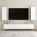 Mueble para TV madera contrachapada blanco roble 30,5x30x90 cm