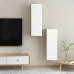 Muebles para TV 2 uds contrachapada blanco roble 30,5x30x90 cm