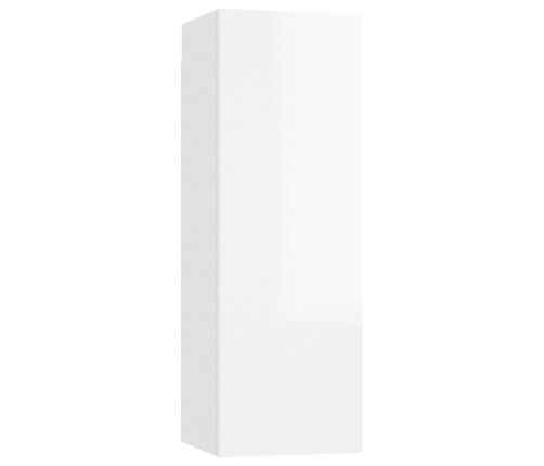 Mueble TV madera contrachapada blanco brillante 30,5x30x90 cm