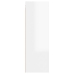 Mueble TV madera contrachapada blanco brillante 30,5x30x90 cm