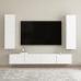 vidaXL Mueble para TV de madera contrachapada blanco 30,5x30x110 cm