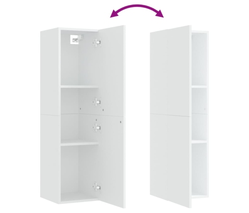 Muebles para TV 2 uds contrachapada blanco 30,5x30x110 cm