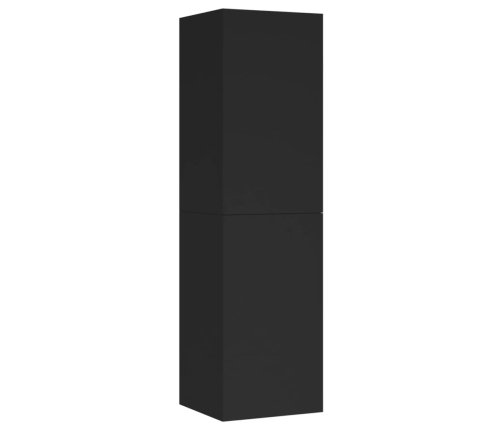 Mueble pared TV madera contrachapada negro 30,5x30x110 cm