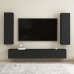 Mueble pared TV madera contrachapada negro 30,5x30x110 cm