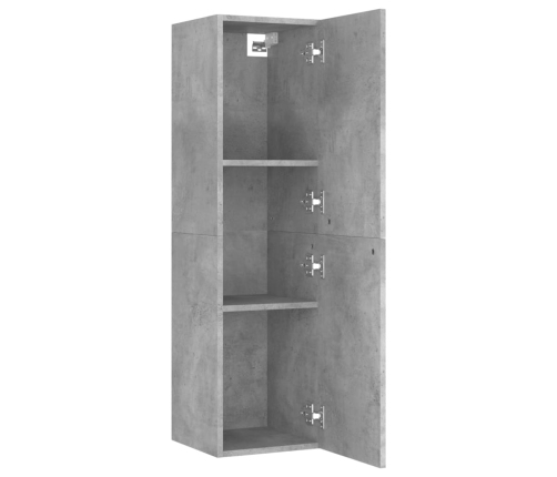 Mueble de TV madera contrachapada gris hormigón 30,5x30x110 cm