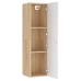 Mueble de TV madera contrachapada blanco y roble 30,5x30x110 cm