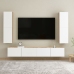 Muebles TV 2 uds contrachapada blanco roble 30,5x30x110 cm