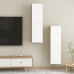 Muebles TV 2 uds contrachapada blanco roble 30,5x30x110 cm