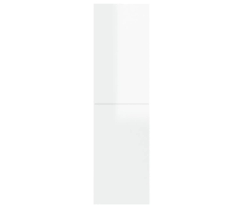 vidaXL Mueble de TV contrachapada blanco brillante 30,5x30x110 cm