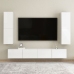 vidaXL Mueble de TV contrachapada blanco brillante 30,5x30x110 cm