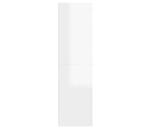 vidaXL Mueble de TV contrachapada blanco brillante 30,5x30x110 cm