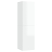 Mueble TV 2 uds contrachapada blanco brillante 30,5x30x110 cm