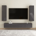 Mueble TV madera contrachapada gris brillante 30,5x30x110 cm