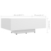 vidaXL Mesa de centro madera contrachapada blanco 85x55x31 cm