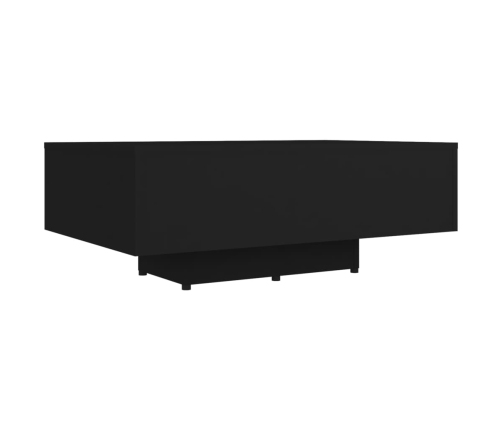 Mesa de centro madera contrachapada negro 85x55x31 cm