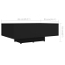 Mesa de centro madera contrachapada negro 85x55x31 cm