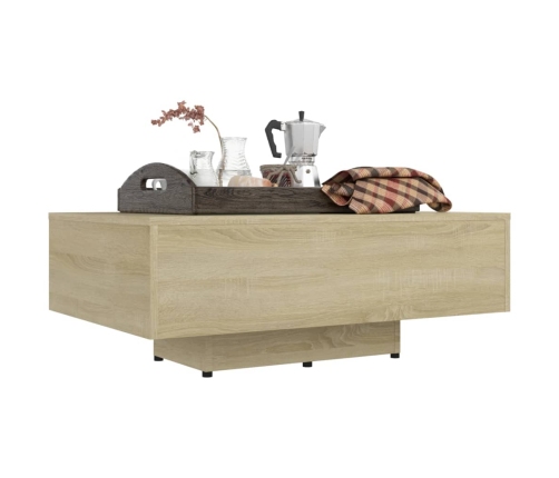 vidaXL Mesa de centro madera contrachapada color roble 85x55x31 cm