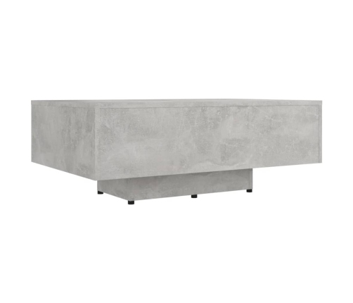 Mesa de centro madera ingeniería gris hormigón 85x55x31 cm