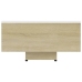 Mesa de centro madera contrachapada blanco y roble 85x55x31 cm