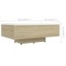 Mesa de centro madera contrachapada blanco y roble 85x55x31 cm