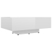 vidaXL Mesa de centro madera contrachapada blanco brillo 85x55x31 cm