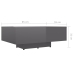 vidaXL Mesa de centro madera contrachapada gris brillante 85x55x31 cm