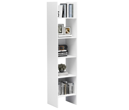 Estantería librería madera contrachapada blanco 40x35x180 cm