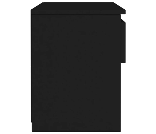 vidaXL Mesita de noche de madera contrachapada negro 40x30x39 cm