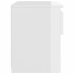 vidaXL Mesitas de noche 2 uds contrachapada blanco brillo 40x30x30 cm