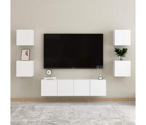 vidaXL Mueble para TV de pared blanco 30,5x30x30 cm