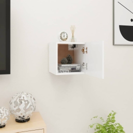 Mueble para TV de pared blanco 30,5x30x30 cm