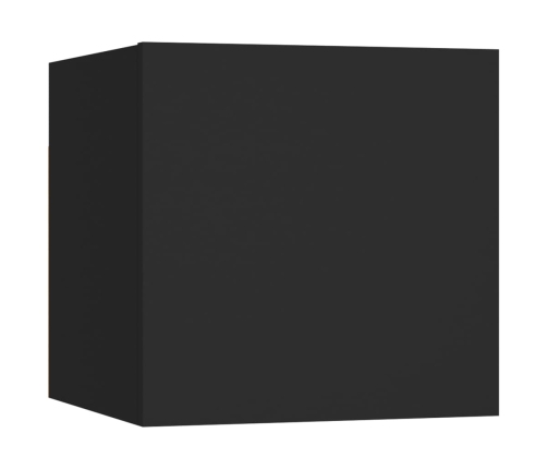 Mueble de salón de pared negro 30,5x30x30 cm