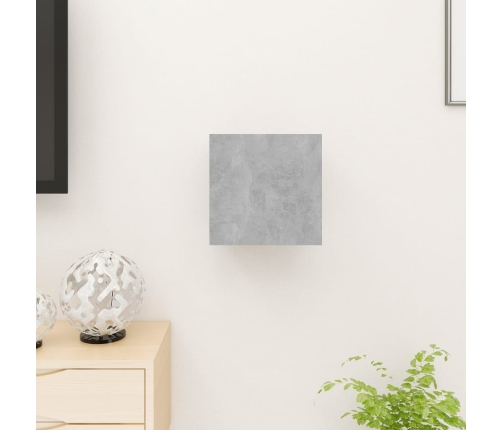 Mueble de salón de pared gris hormigón 30,5x30x30 cm