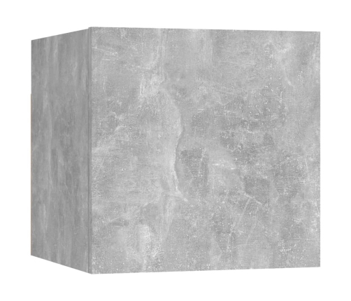 vidaXL Muebles de salón de pared 4 uds gris hormigón 30,5x30x30 cm