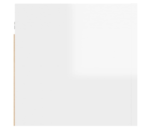 vidaXL Muebles de salón de pared 2 uds blanco brillo 30,5x30x30 cm