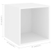 vidaXL Armario de pared madera contrachapada blanco 37x37x37 cm