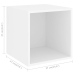 vidaXL Armario de pared 2 uds madera contrachapada blanco 37x37x37 cm